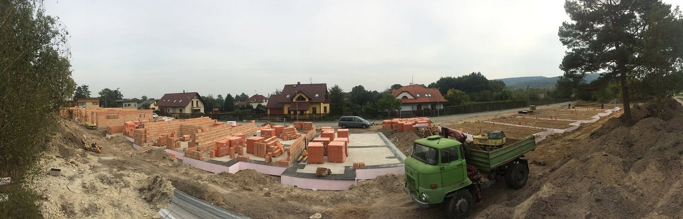 Projekt 14-ti řadových domů Na Celně – Mladá Boleslav, materiál připraven.